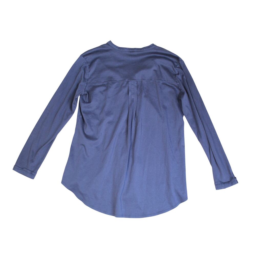 Hanro Pajama Set Womens Medium Blue Top Pants Long Sleeve Sleepwear Loungewear - Picture 3 of 11